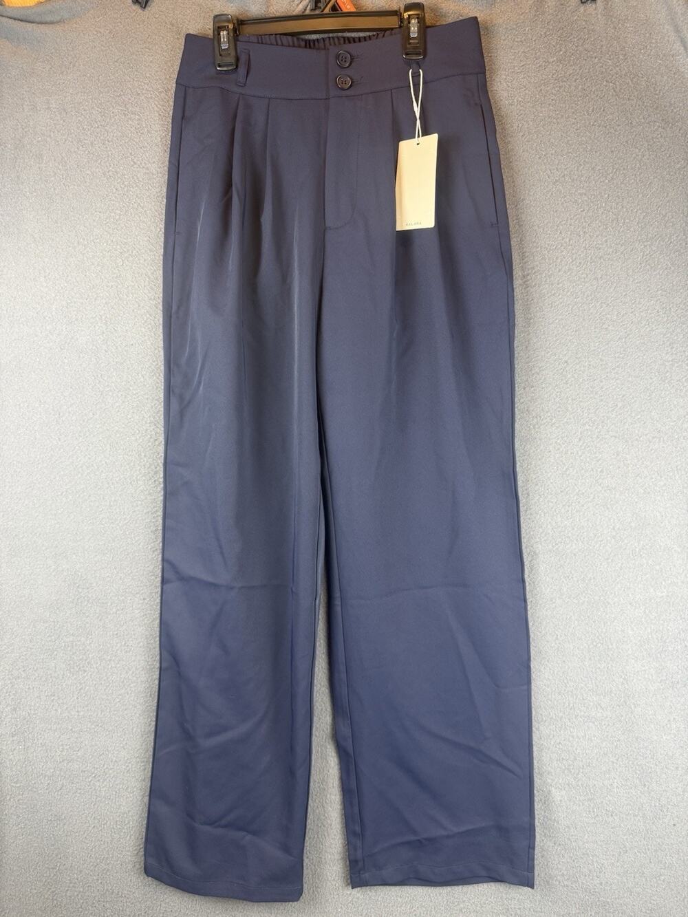 NWT Halara Flex High Waisted Pocket Work Flare Pants Navy Blue Small